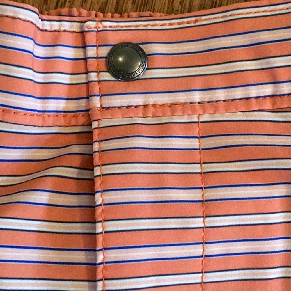 Lands’End Lined sunset 7” Swim trunks Color- Orange Stripe ❗️NWT❗️ - Picture 10 of 15